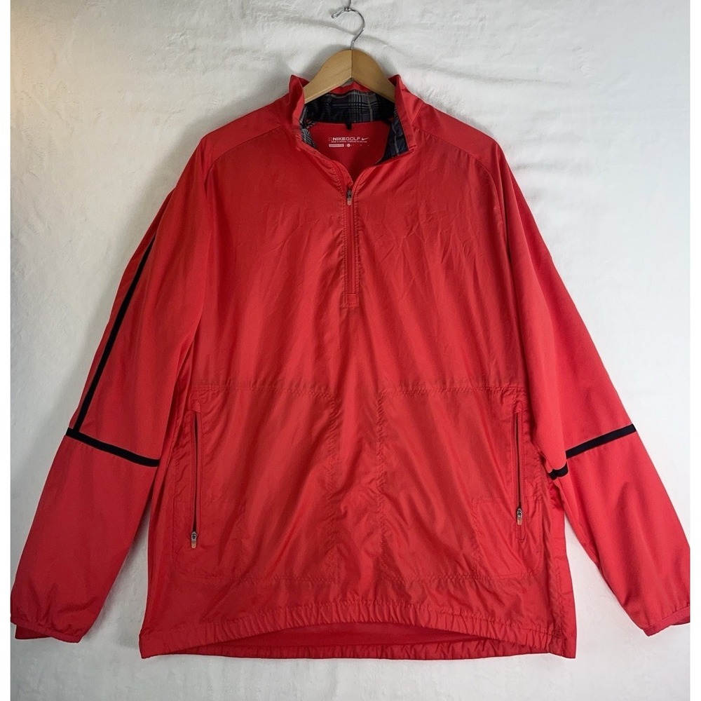 Nike Golf Men's Windproof Full Zip Red Activewear Jacket Size Large